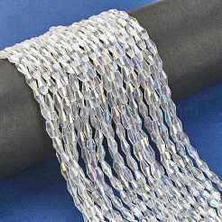 Electroplate Glass Beads Strands&nbsp;EGLA-R020-8x4mm-13