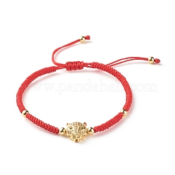 Natural Crackle Quartz & Lava Rock Braided Bead Bracelets Set&nbsp;BJEW-JB07212-04