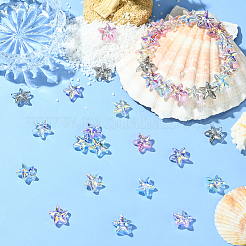 100Pcs 10 Colors Starfish Handmade Glass Beads&nbsp;GLAA-SC0002-80B