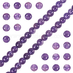 1 Strand Natural Amethyst Round Bead Strands&nbsp;G-TA0002-47