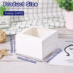 Square Paper Biscuit Boxes with Square Clear Window&nbsp;CON-TAC0001-12B-01