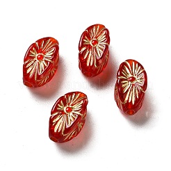 Transparent Plating Acrylic Beads&nbsp;OACR-L013-032