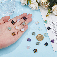 32Pcs 8 Styles Mixed Gemstone Pendants&nbsp;FIND-HS0001-18