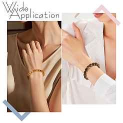 16Pcs 8 Styles Natural Sandalwood Round Beaded Stretch Bracelet for Men Women&nbsp;BJEW-GO0001-36