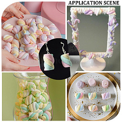 18Pcs 6 Colors Resin Artificial Marshmallow Model&nbsp;DIY-SC0030-90