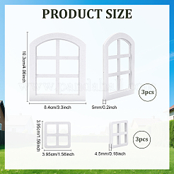 6Pcs 2 Styles Window Miniature Ornaments&nbsp;DIY-BC0017-01