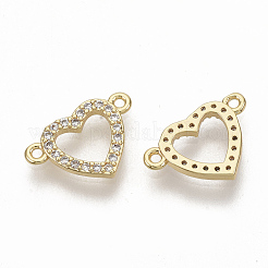 Brass Micro Pave Cubic Zirconia Links connectors&nbsp;X-KK-T050-33G-NF
