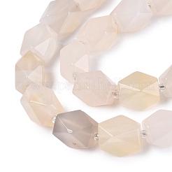 Natural White Agate Beads Strands&nbsp;G-Q608-11D