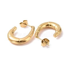 Ion Plating(IP) 304 Stainless Steel Croissant Stud Earrings&nbsp;EJEW-G293-27G