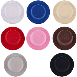 8Pcs 8 Colors EVA Fabric Pillbox Stewardess Fascinator Hat Base for Millinery&nbsp;AJEW-GF0010-94