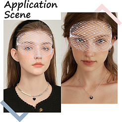 Polyester Mesh Veil Headband&nbsp;OHAR-WH0015-29B