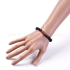 Natural Lava Rock Stretch Bracelets&nbsp;BJEW-JB04952