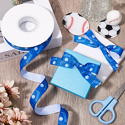 25 Yards Sport Ball Theme Printed Polyester Grosgrain Ribbon&nbsp;OCOR-WH20002-03B-02