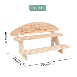 DIY 2 Tier Stair Style Wooden Plant Stand Kit&nbsp;ODIS-WH0299-11B