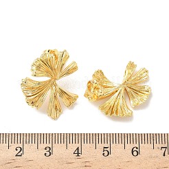 Ginkgo Leaf Brass Stud Earrings&nbsp;EJEW-F389-11G
