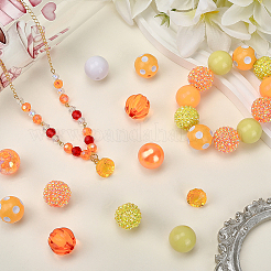 60Pcs 10 Styles Resin Rhinestone Beads&nbsp;RESI-PA0001-03