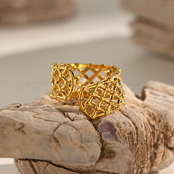 304 Stainless Steel Cuff Open Rings for Women&nbsp;DC3922