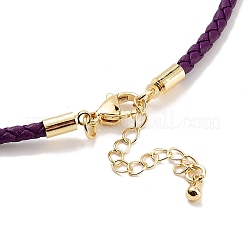 Braided Round Imitation Leather Bracelets Making&nbsp;BJEW-H610-01G-10