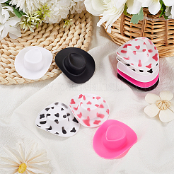 20Pcs 5 Styles Plastic Mini Western Cowboy Cowgirl Hat&nbsp;DOLL-CP0001-05