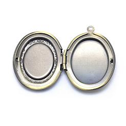 Brass Locket Pendants&nbsp;KK-F717-18AB-NR