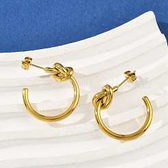 304 Stainless Steel knot Stud Earrings&nbsp;EJEW-S272-04G