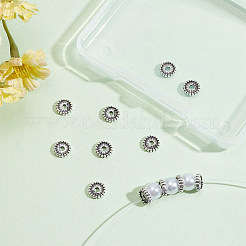 12Pcs Tibetan Style Sterling Silver Spacer Beads&nbsp;STER-BC0001-80