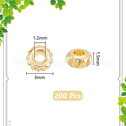 200Pcs Brass Spacer Beads&nbsp;KK-UN0002-57