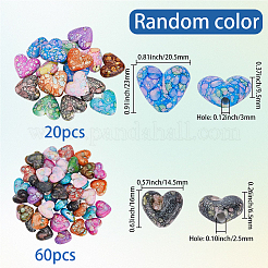 4Bags 80Pcs 2 Styles Opaque Acrylic Beads&nbsp;MACR-SC0002-49