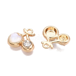 Rack Plating Alloy Glass Pendants&nbsp;FIND-N005-13G