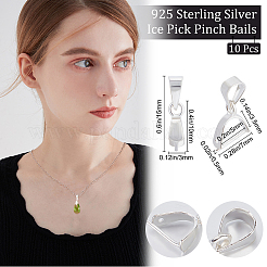 10Pcs 925 Sterling Silver Pendant Bails&nbsp;STER-BBC0001-59