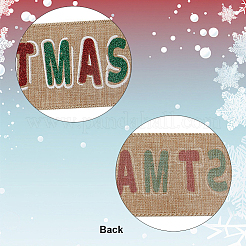 2 Rolls 2 Styles Christmas Printed Linen Ribbon&nbsp;OCOR-GF0002-72