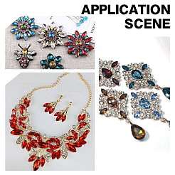 100Pcs Pointed Back Glass Rhinestone Cabochons&nbsp;RGLA-FG0001-13