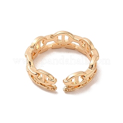 Brass Micro Pave Open Cuff Rings&nbsp;RJEW-R146-12A-G