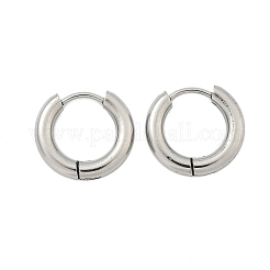 Tarnish Resistant 304 Stainless Steel Huggie Hoop Earrings&nbsp;EJEW-F111-16mm-P