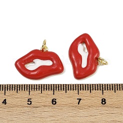 Brass Enamel Pendants&nbsp;KK-H072-08G