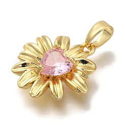 Rack Plating Brass Micro Pave Cubic Zirconia Pendants&nbsp;KK-I720-50G