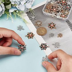 48Pcs 8 Styles Rack Plating Alloy Pendants&nbsp;FIND-AR0005-13