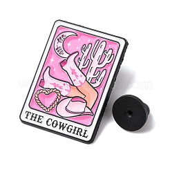 Rectangle with The Cowgirl Enamel Pins&nbsp;JEWB-A038-03EB