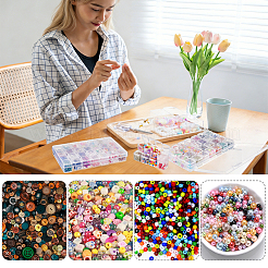 6 Sets 28 Grids Rectangle Plastic Organizer Boxes&nbsp;CON-GA0001-39A