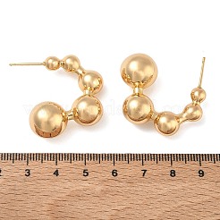 Brass Stud Earrings for Women&nbsp;KK-CBAD851-10G