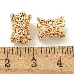 Rack Plating Brass Micro Pave Cubic Zirconia Beads&nbsp;KK-K386-05G-01