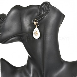Brass Micro Pave Cubic Zirconia Dangle Earrings&nbsp;EJEW-JE07442