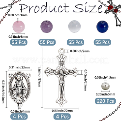 DIY Rosary Bead Necklaces Making Finding Kits&nbsp;DIY-SC0031-63