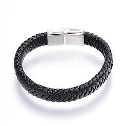 Braided Leather Cord Bracelets&nbsp;BJEW-P099-05B