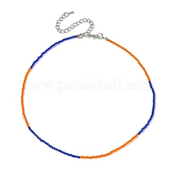 Faceted Rondelle Glass Beaded Necklace for Women&nbsp;NJEW-M208-02C