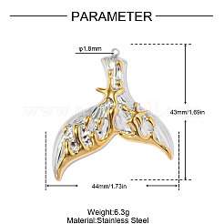 304 Stainless Steel Pendants&nbsp;STAS-OY019-27G