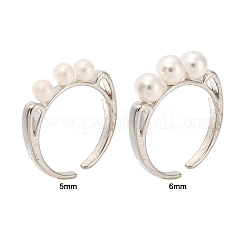 Brass Cup Peg Open Cuff Ring Settings&nbsp;KK-G518-06P-01