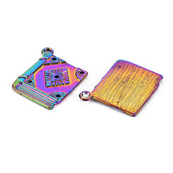 Rainbow Color Alloy Pendants for Teachers' Day&nbsp;PALLOY-S180-290-NR