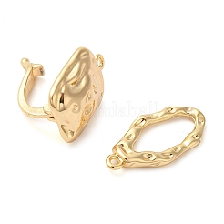 Brass Fold Over Clasps&nbsp;KK-G505-25G
