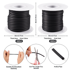 15M 2 Styles Hollow Pipe PVC Tubular Synthetic Rubber Cord&nbsp;RCOR-TA0001-02